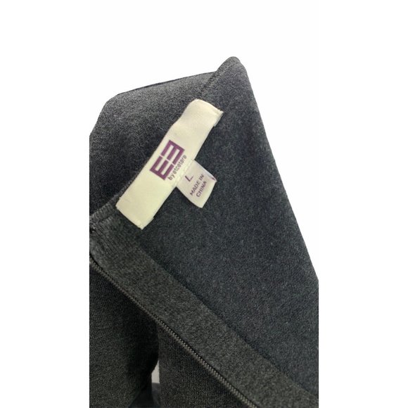 E3 Etcetera Wool Colorblock Gray Blue Long Sleeve Sheath Dress Large 10 12 - Picture 7 of 7